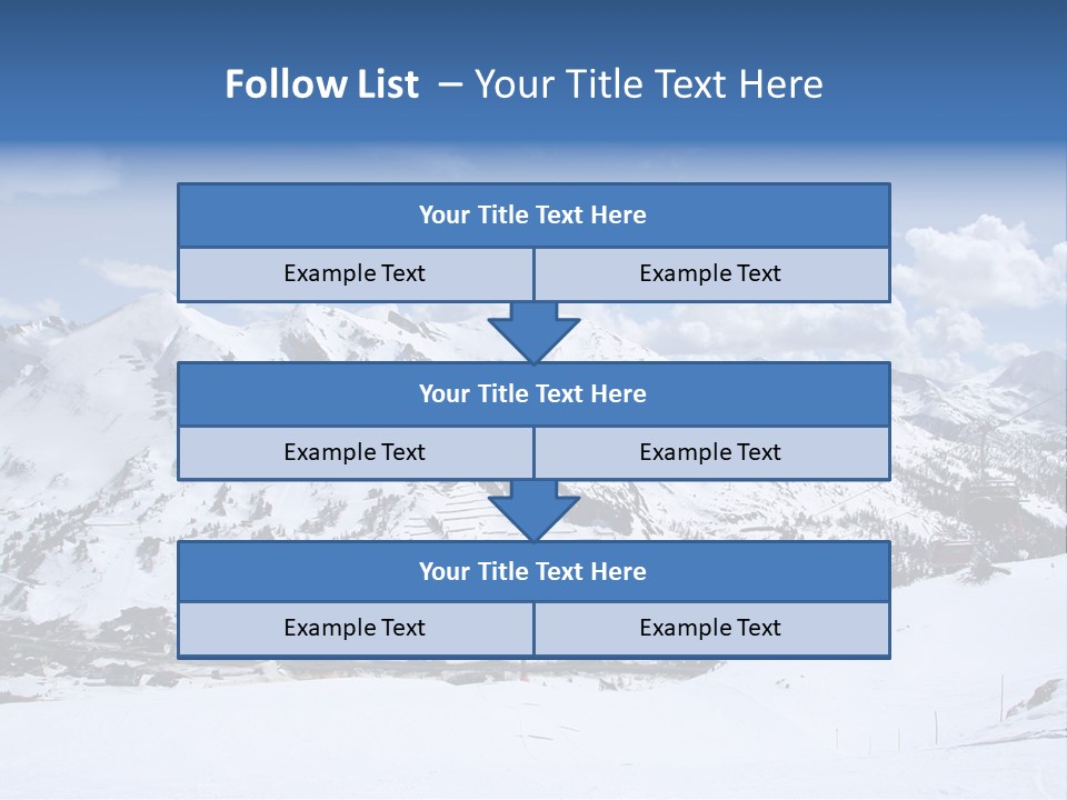 A Snowy Mountain With A Ski Lodge In The Background PowerPoint Template