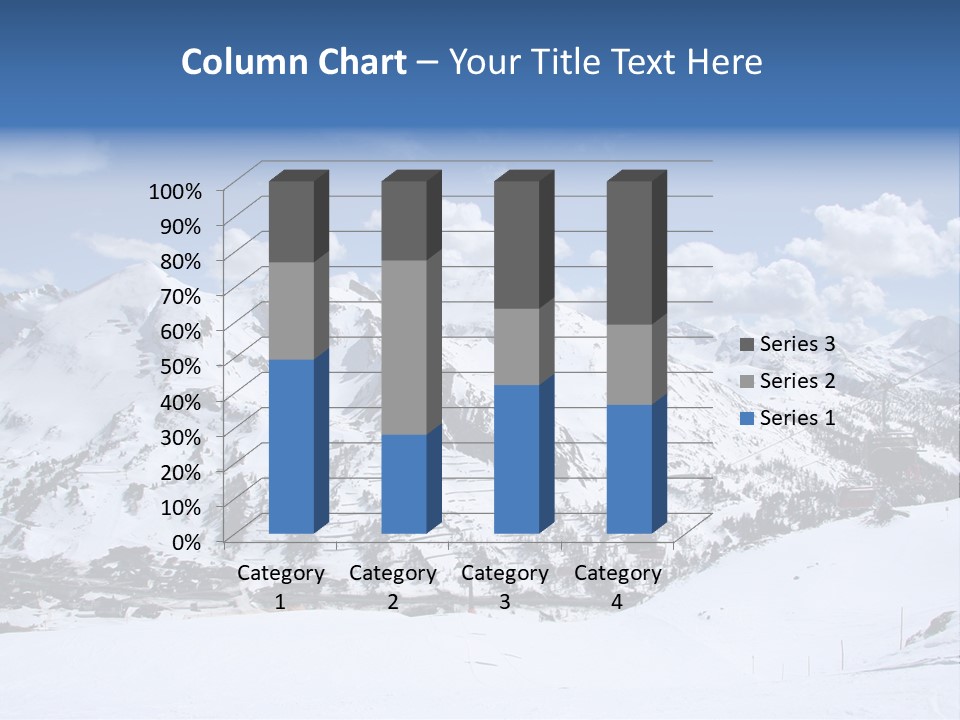 A Snowy Mountain With A Ski Lodge In The Background PowerPoint Template