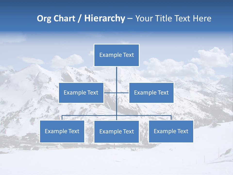 A Snowy Mountain With A Ski Lodge In The Background PowerPoint Template