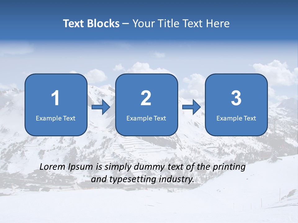 A Snowy Mountain With A Ski Lodge In The Background PowerPoint Template