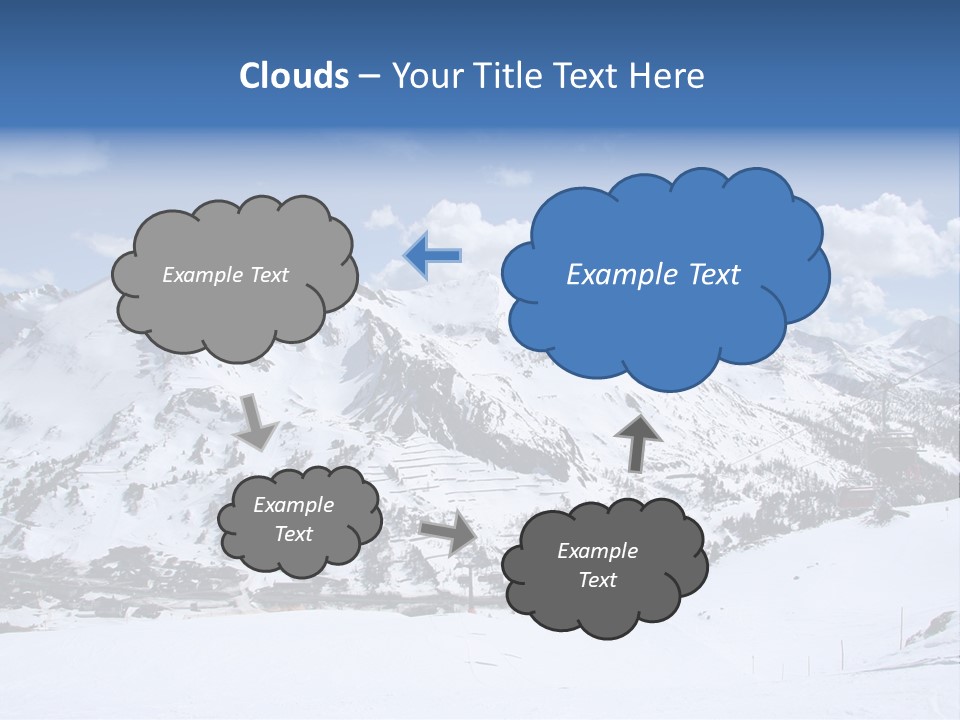 A Snowy Mountain With A Ski Lodge In The Background PowerPoint Template