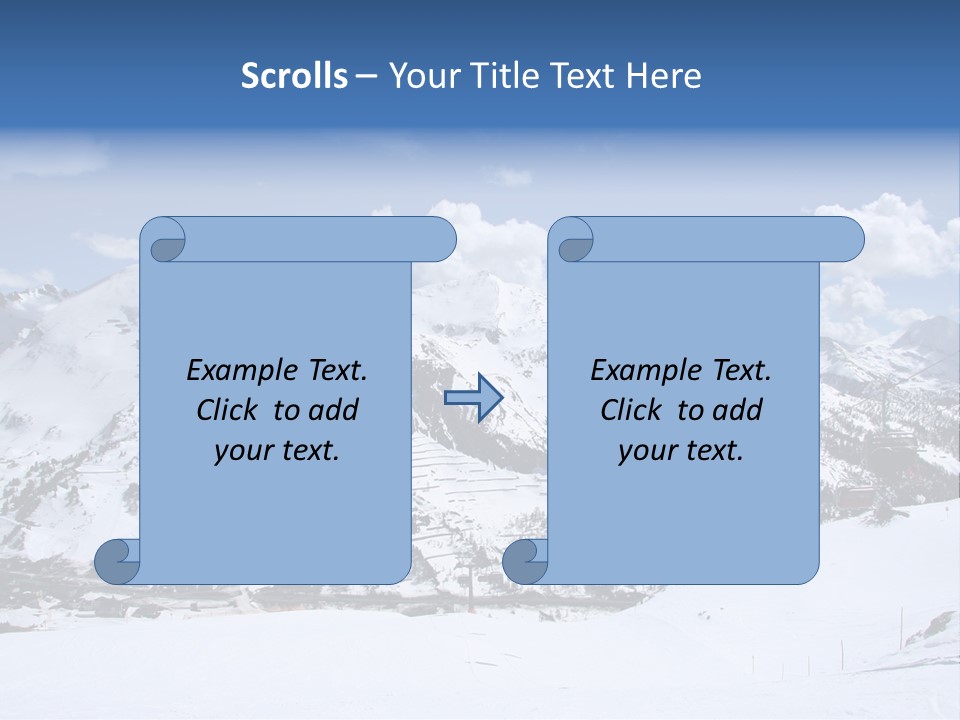 A Snowy Mountain With A Ski Lodge In The Background PowerPoint Template