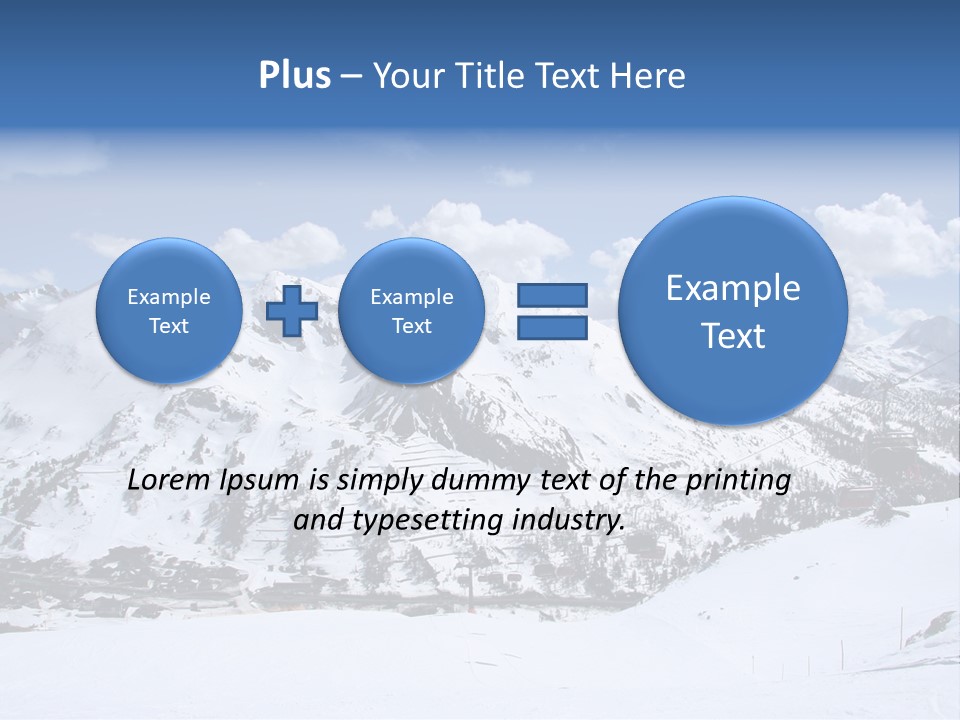 A Snowy Mountain With A Ski Lodge In The Background PowerPoint Template