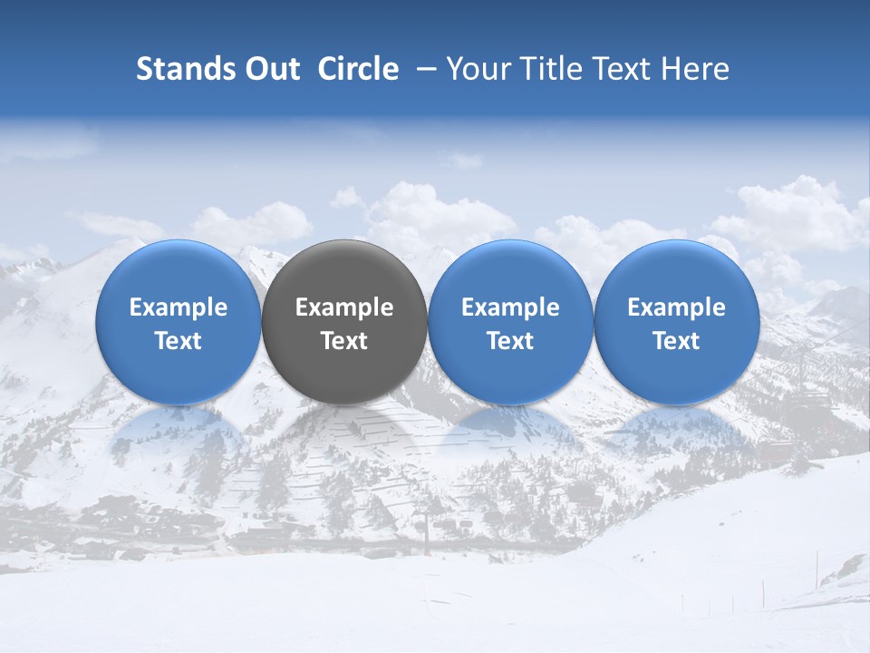 A Snowy Mountain With A Ski Lodge In The Background PowerPoint Template