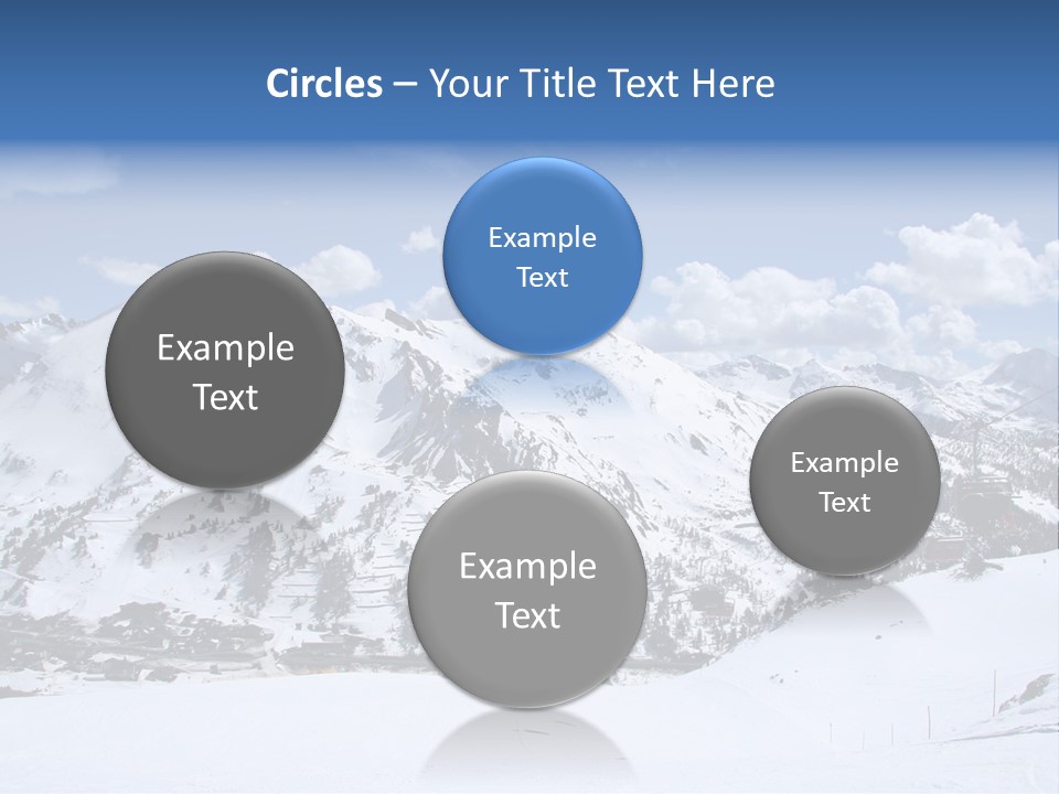 A Snowy Mountain With A Ski Lodge In The Background PowerPoint Template