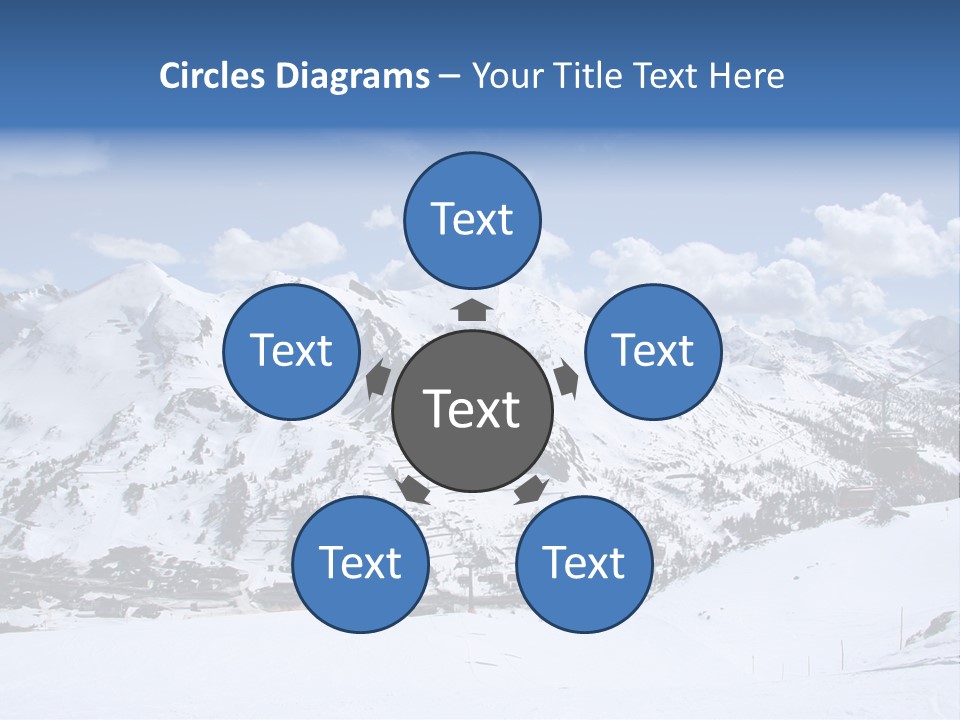 A Snowy Mountain With A Ski Lodge In The Background PowerPoint Template