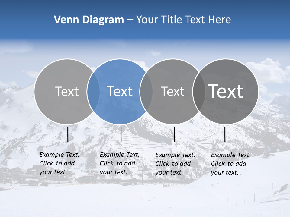 A Snowy Mountain With A Ski Lodge In The Background PowerPoint Template