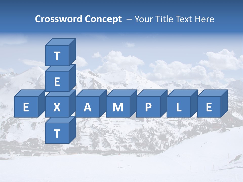 A Snowy Mountain With A Ski Lodge In The Background PowerPoint Template