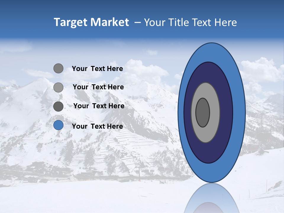 A Snowy Mountain With A Ski Lodge In The Background PowerPoint Template