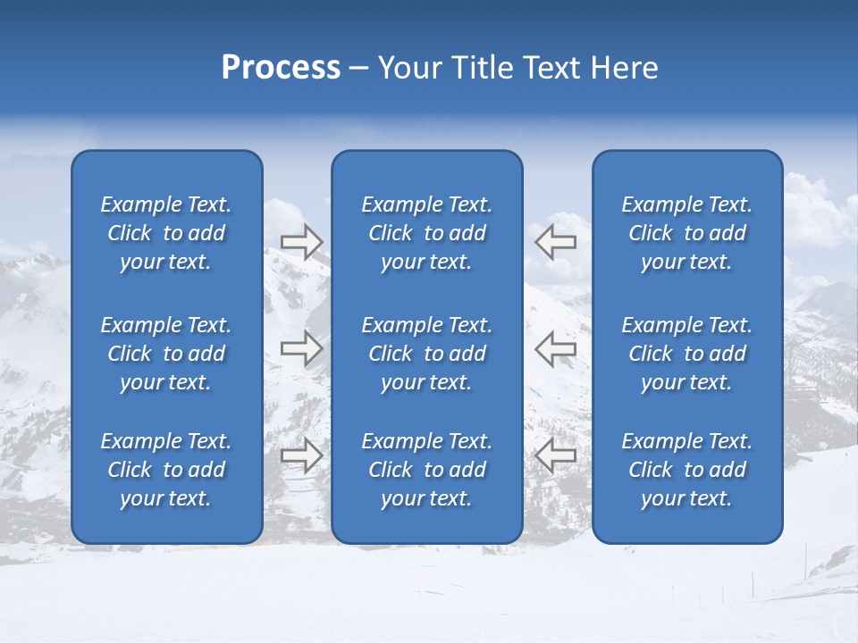 A Snowy Mountain With A Ski Lodge In The Background PowerPoint Template