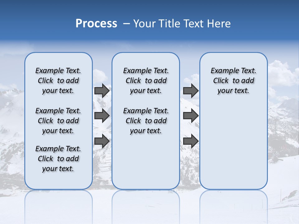 A Snowy Mountain With A Ski Lodge In The Background PowerPoint Template