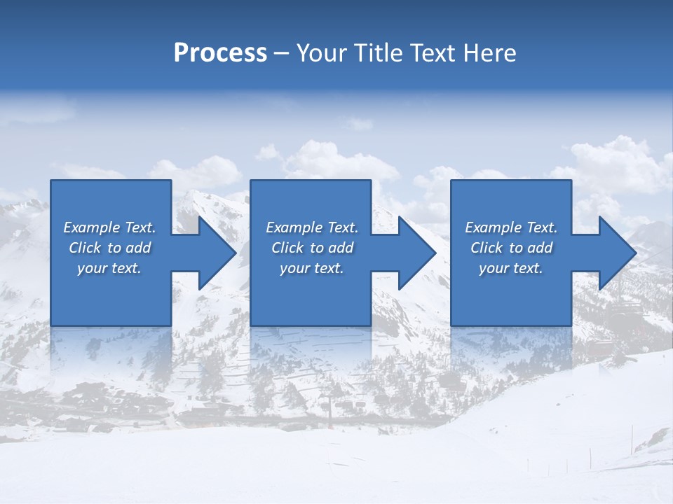 A Snowy Mountain With A Ski Lodge In The Background PowerPoint Template