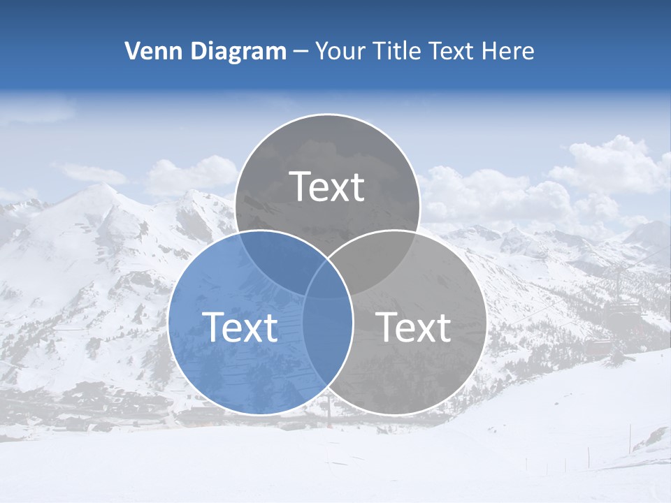 A Snowy Mountain With A Ski Lodge In The Background PowerPoint Template