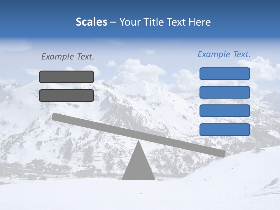 A Snowy Mountain With A Ski Lodge In The Background PowerPoint Template