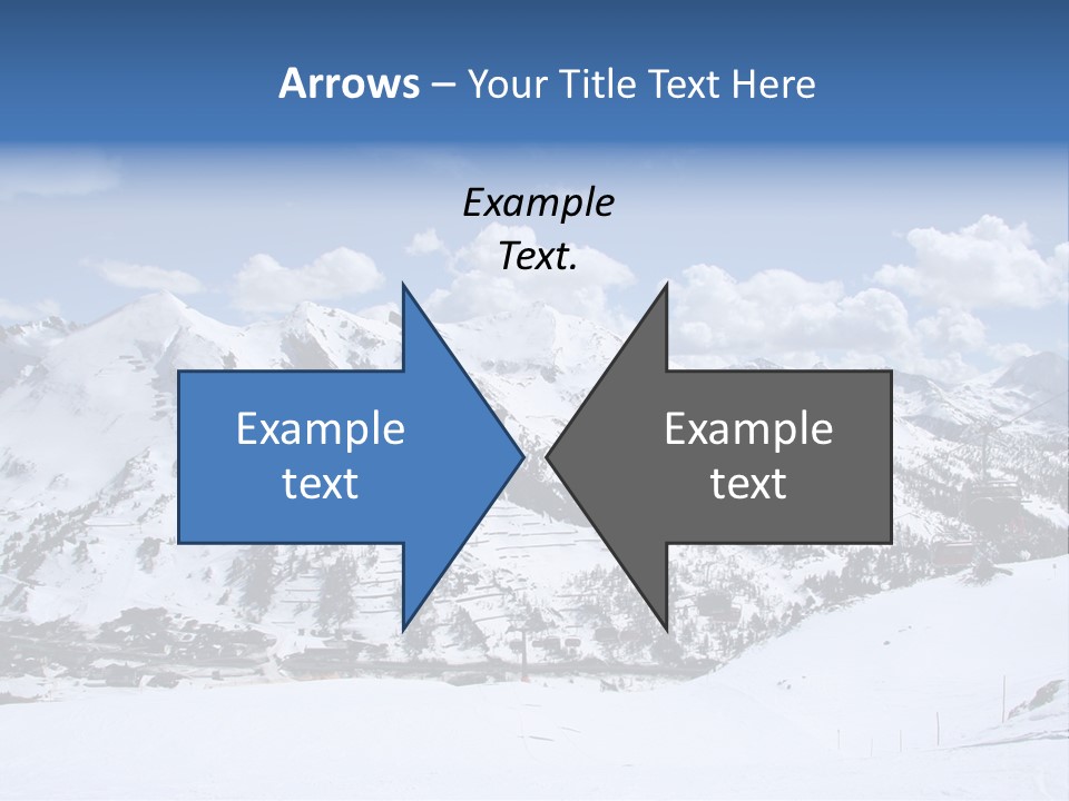 A Snowy Mountain With A Ski Lodge In The Background PowerPoint Template