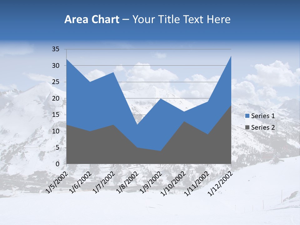 A Snowy Mountain With A Ski Lodge In The Background PowerPoint Template