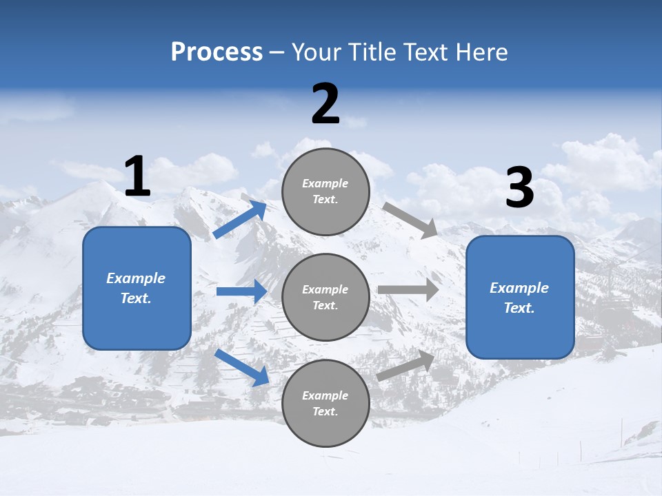 A Snowy Mountain With A Ski Lodge In The Background PowerPoint Template