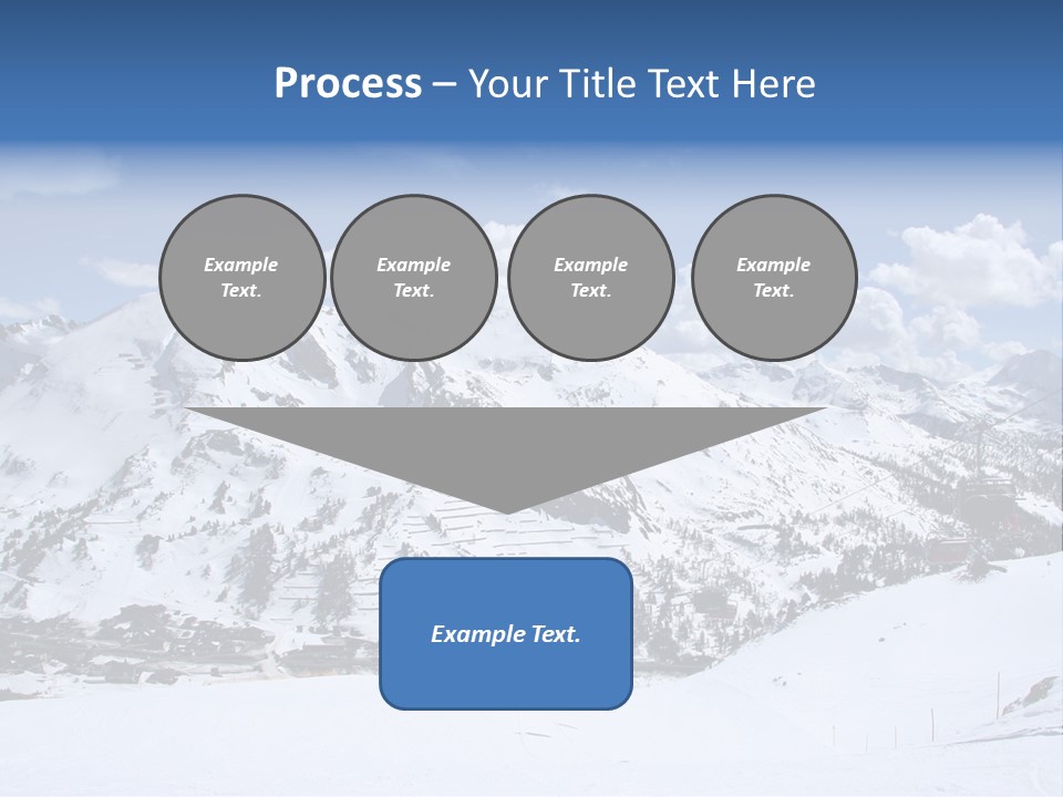 A Snowy Mountain With A Ski Lodge In The Background PowerPoint Template
