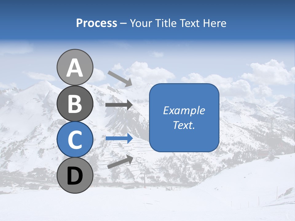A Snowy Mountain With A Ski Lodge In The Background PowerPoint Template