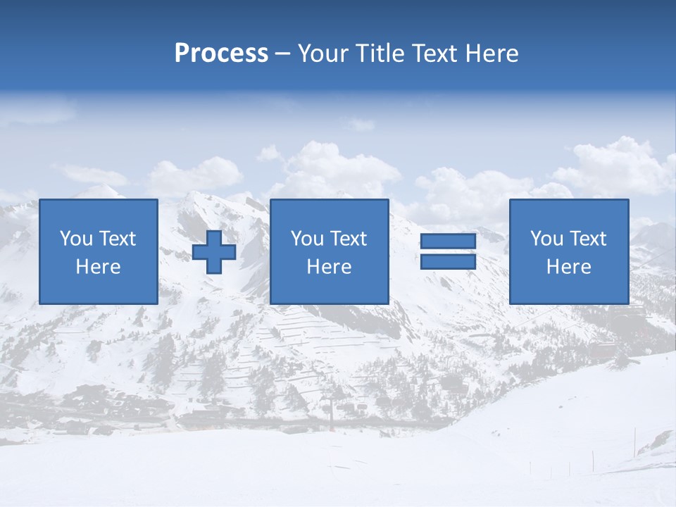 A Snowy Mountain With A Ski Lodge In The Background PowerPoint Template
