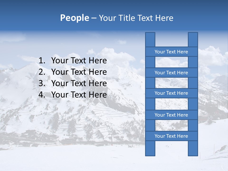 A Snowy Mountain With A Ski Lodge In The Background PowerPoint Template