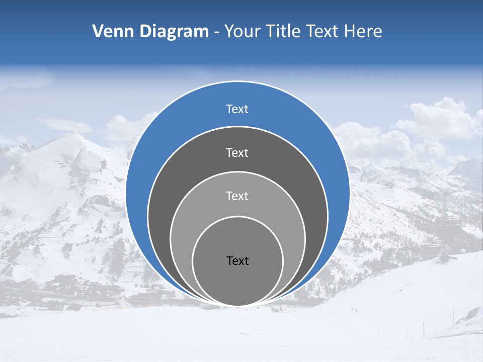 A Snowy Mountain With A Ski Lodge In The Background PowerPoint Template