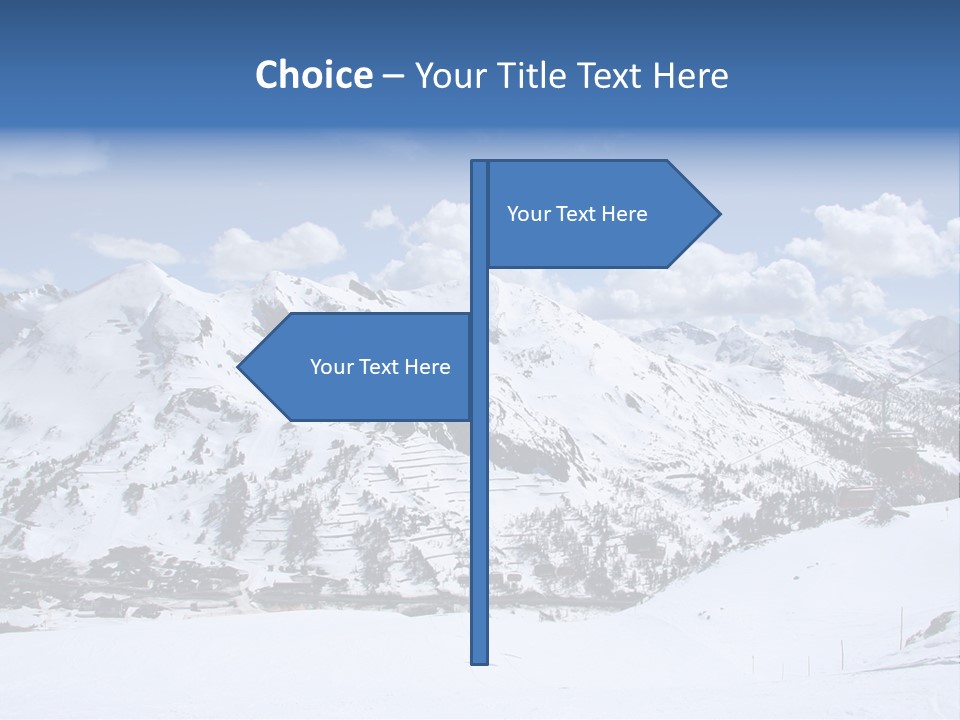 A Snowy Mountain With A Ski Lodge In The Background PowerPoint Template