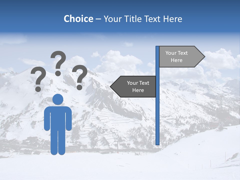 A Snowy Mountain With A Ski Lodge In The Background PowerPoint Template