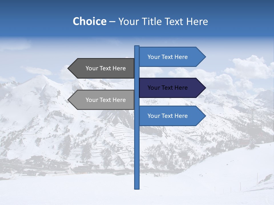 A Snowy Mountain With A Ski Lodge In The Background PowerPoint Template