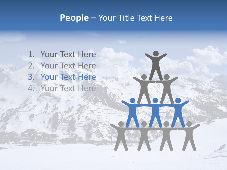 A Snowy Mountain With A Ski Lodge In The Background PowerPoint Template