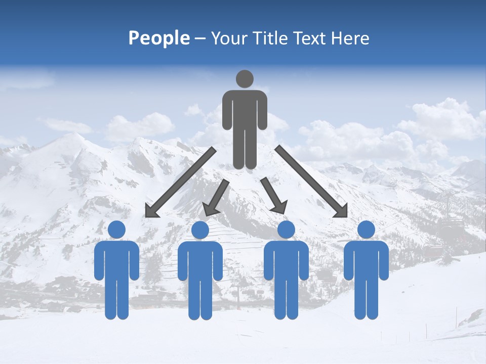 A Snowy Mountain With A Ski Lodge In The Background PowerPoint Template