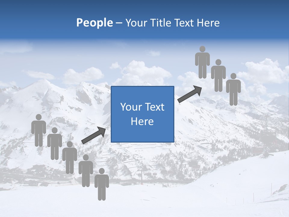 A Snowy Mountain With A Ski Lodge In The Background PowerPoint Template