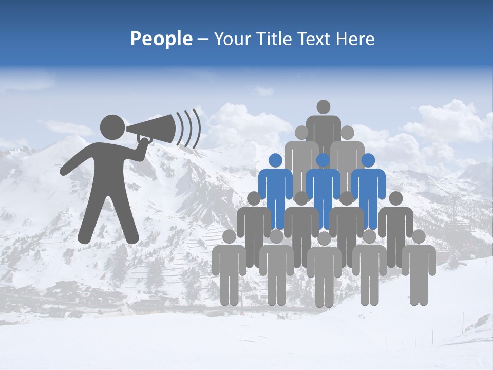 A Snowy Mountain With A Ski Lodge In The Background PowerPoint Template