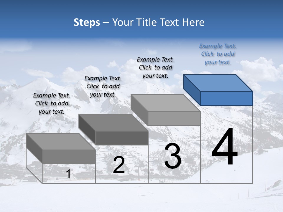 A Snowy Mountain With A Ski Lodge In The Background PowerPoint Template