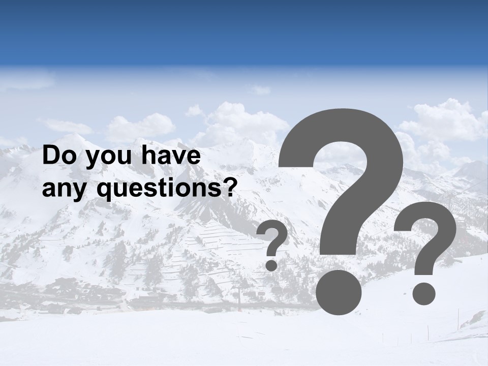 A Snowy Mountain With A Ski Lodge In The Background PowerPoint Template