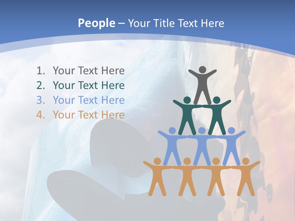 Monorail Going Through Emp Building In Seattle PowerPoint Template