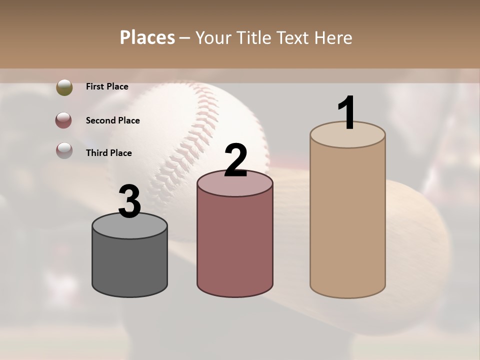 Baseball Player Makes Contact With The Ball And Bat PowerPoint Template