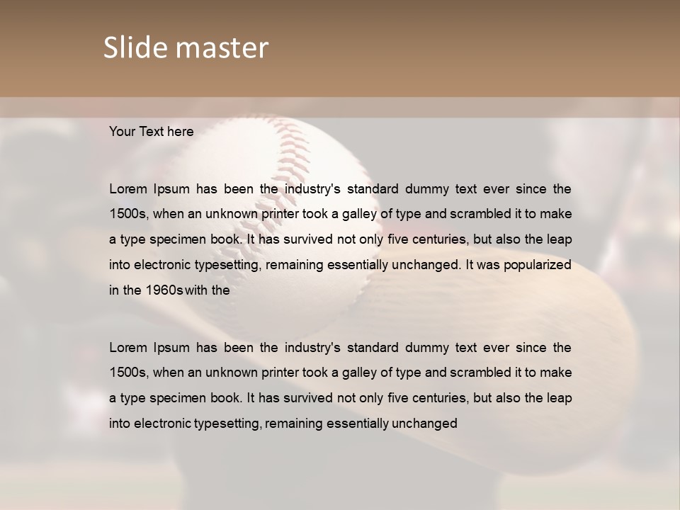 Baseball Player Makes Contact With The Ball And Bat PowerPoint Template