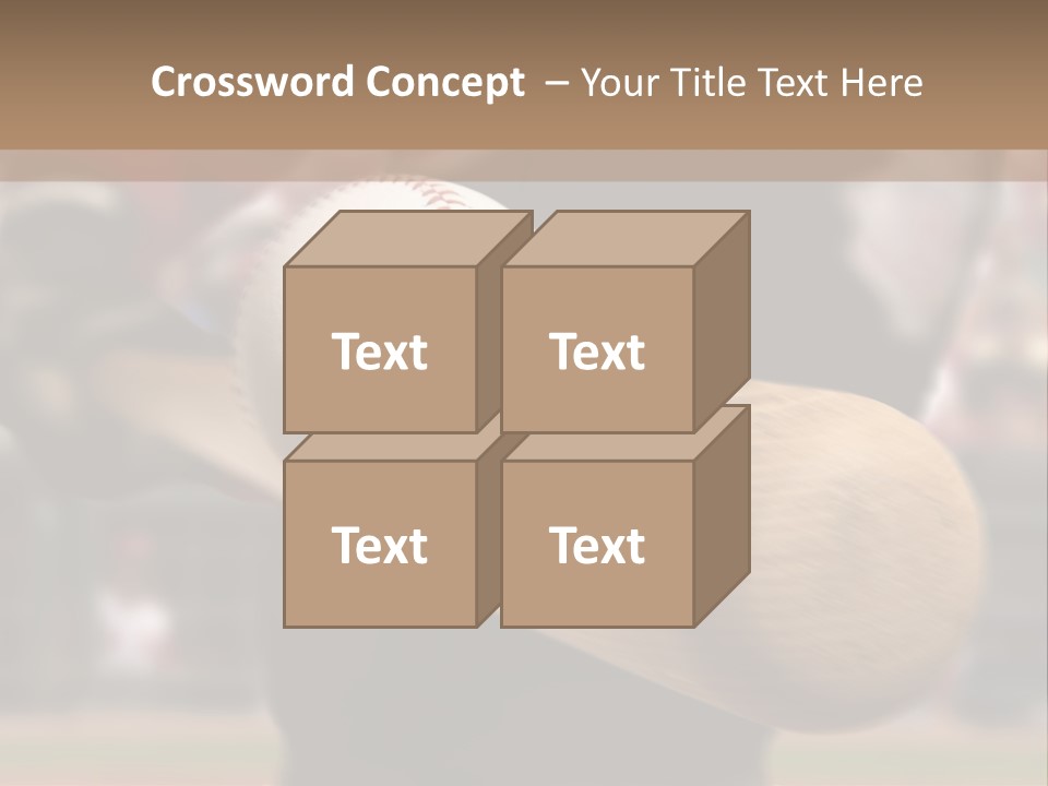 Baseball Player Makes Contact With The Ball And Bat PowerPoint Template