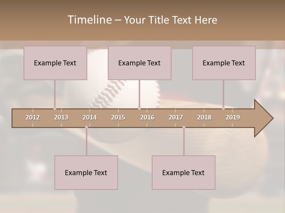 Baseball Player Makes Contact With The Ball And Bat PowerPoint Template