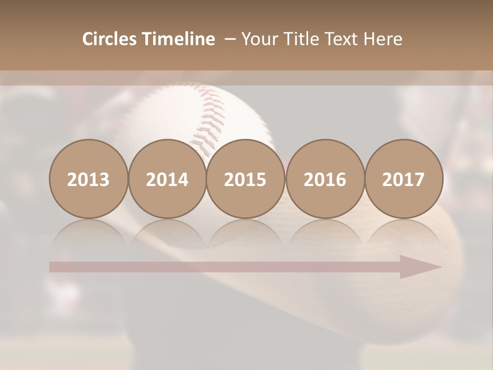 Baseball Player Makes Contact With The Ball And Bat PowerPoint Template