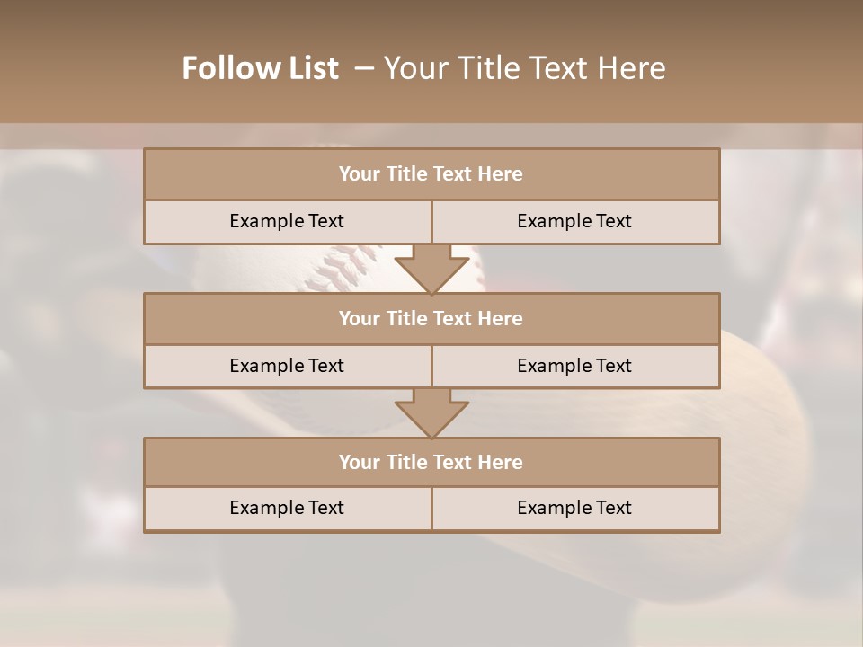 Baseball Player Makes Contact With The Ball And Bat PowerPoint Template