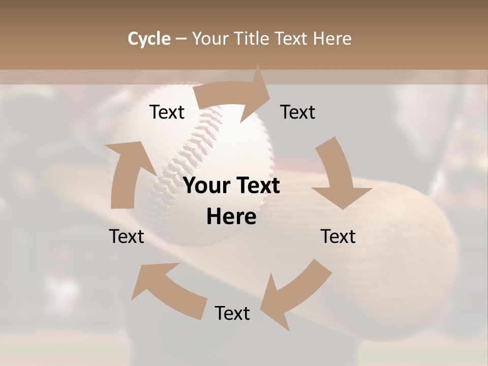 Baseball Player Makes Contact With The Ball And Bat PowerPoint Template