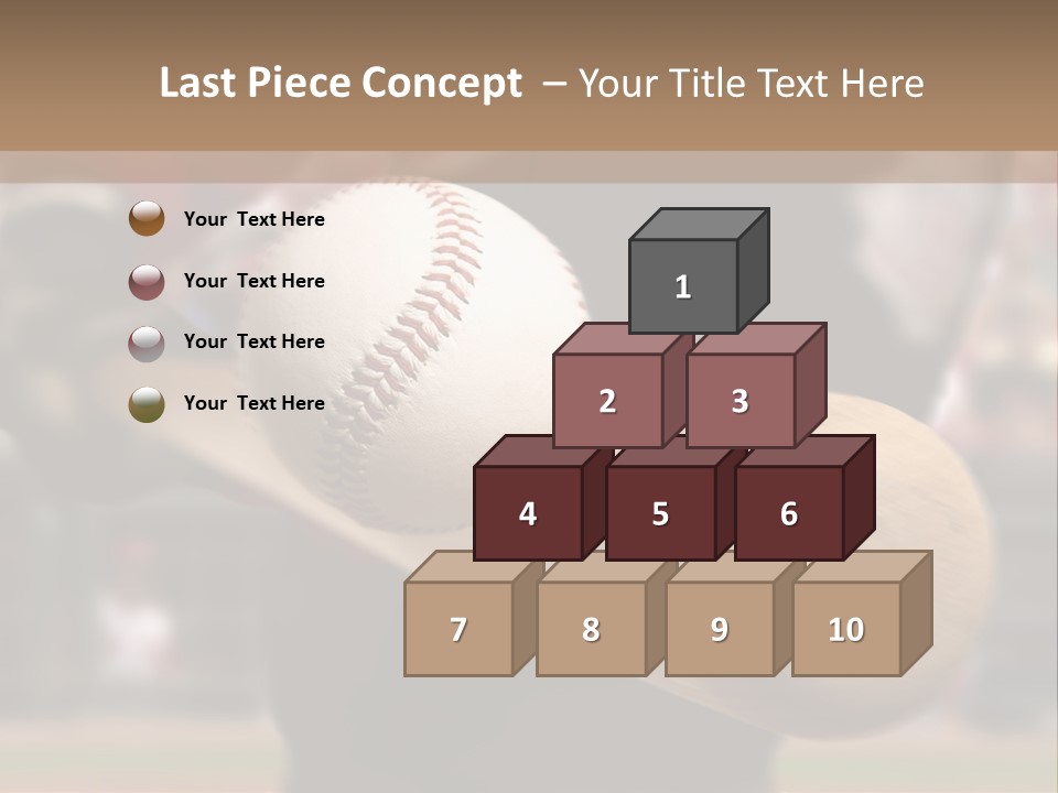 Baseball Player Makes Contact With The Ball And Bat PowerPoint Template