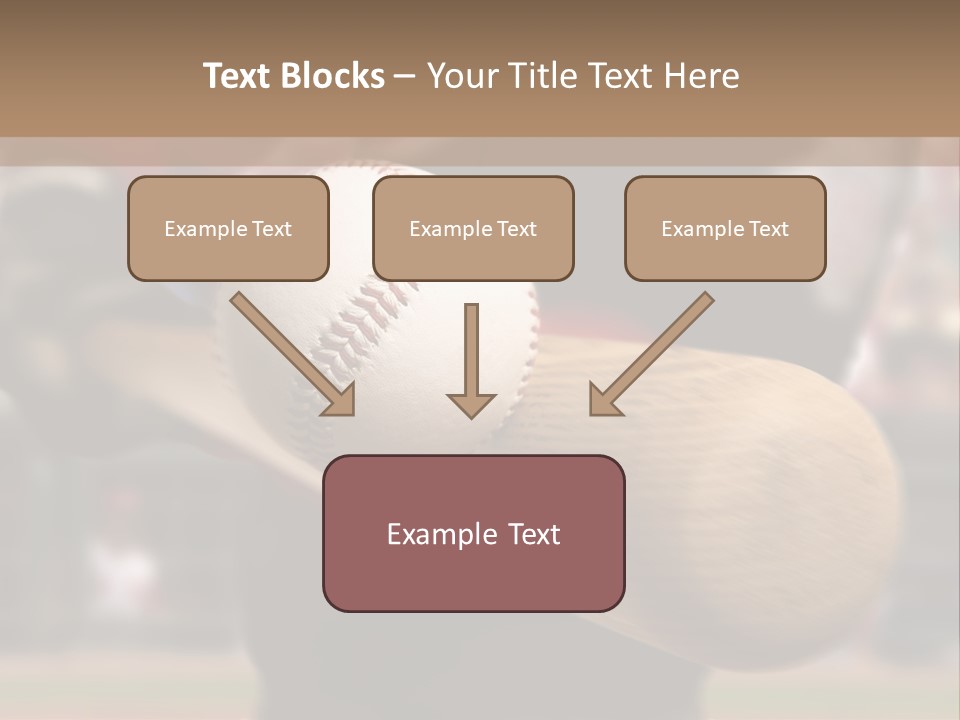 Baseball Player Makes Contact With The Ball And Bat PowerPoint Template
