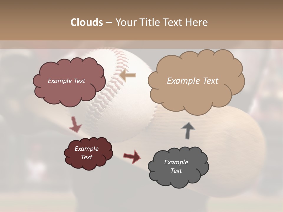 Baseball Player Makes Contact With The Ball And Bat PowerPoint Template