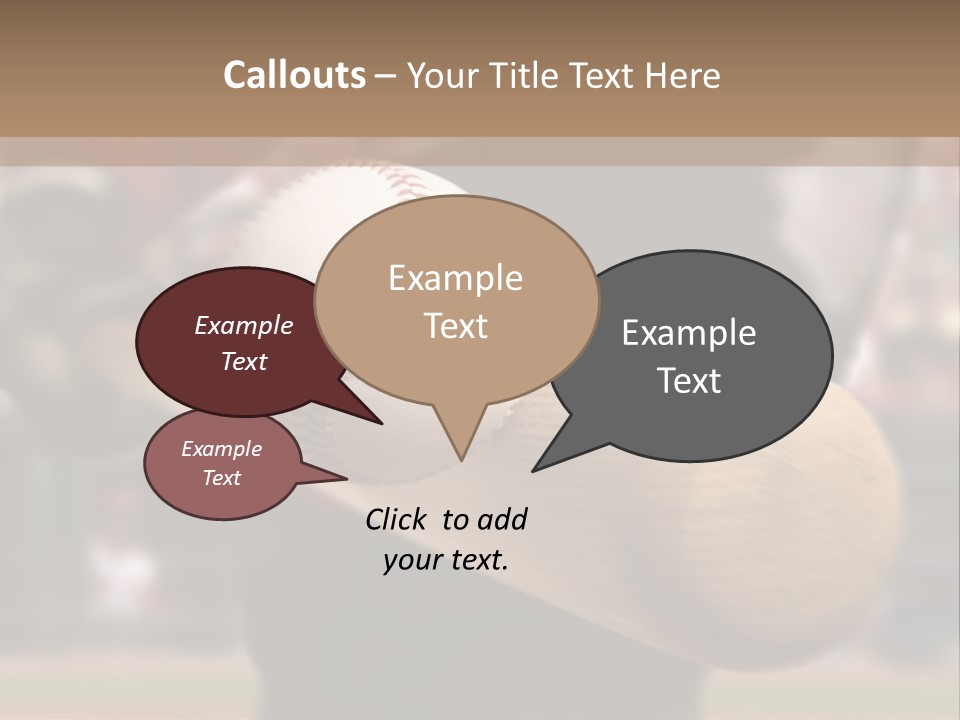 Baseball Player Makes Contact With The Ball And Bat PowerPoint Template