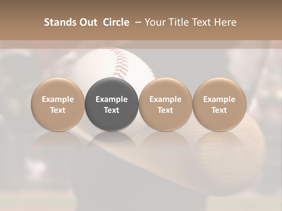 Baseball Player Makes Contact With The Ball And Bat PowerPoint Template