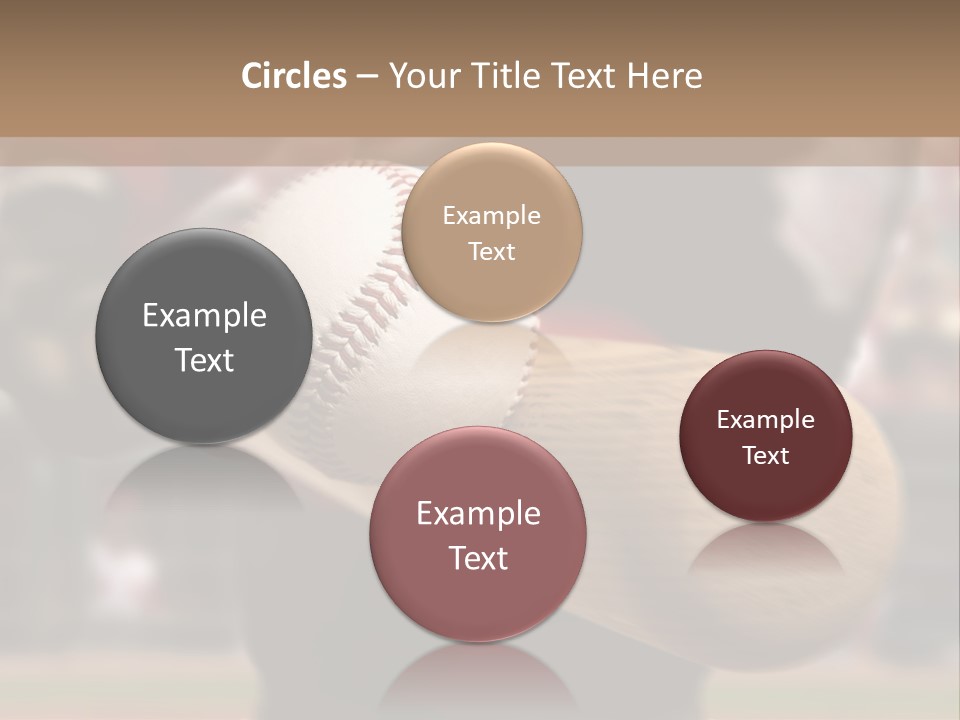 Baseball Player Makes Contact With The Ball And Bat PowerPoint Template