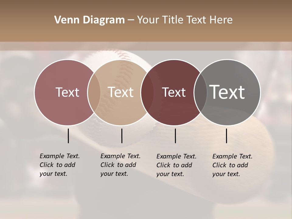 Baseball Player Makes Contact With The Ball And Bat PowerPoint Template